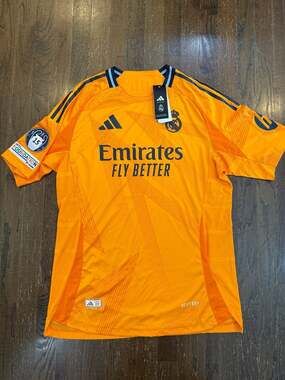 Real Madrid adidas 2024/25 Away Authentic Jersey - Orange